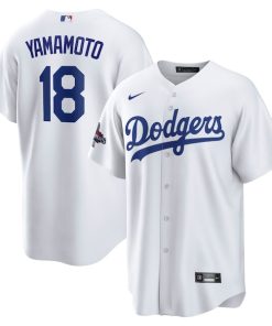 Yoshinobu Yamamoto Los Angeles Dodgers Nike 2024 World Series Champions Big & Tall Replica Player Jersey - White