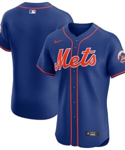 New York Mets Nike Alternate Vapor Premier Elite Patch Jersey - Royal