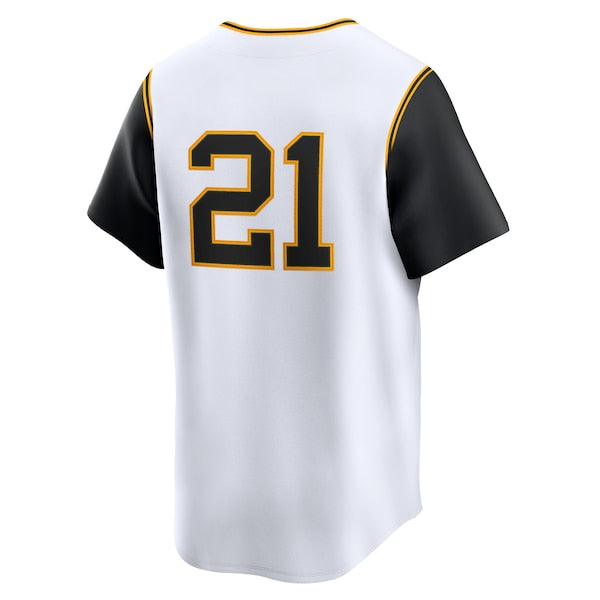 Roberto Clemente Pittsburgh Pirates Nike Cooperstown Collection Limited Jersey - White/Gray - Image 4