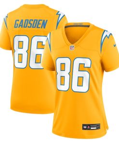 Oronde Gadsden Los Angeles Chargers Nike Women's Alternate Charger Power Game Jersey -  Gold/Navy/Powder Blue