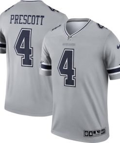 Dak Prescott Dallas Cowboys Nike Inverted Legend Jersey - Gray