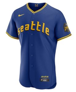 Alternative view of Julio Rodr¨ªguez Seattle Mariners Nike City Connect Authentic Player Jersey - Royal