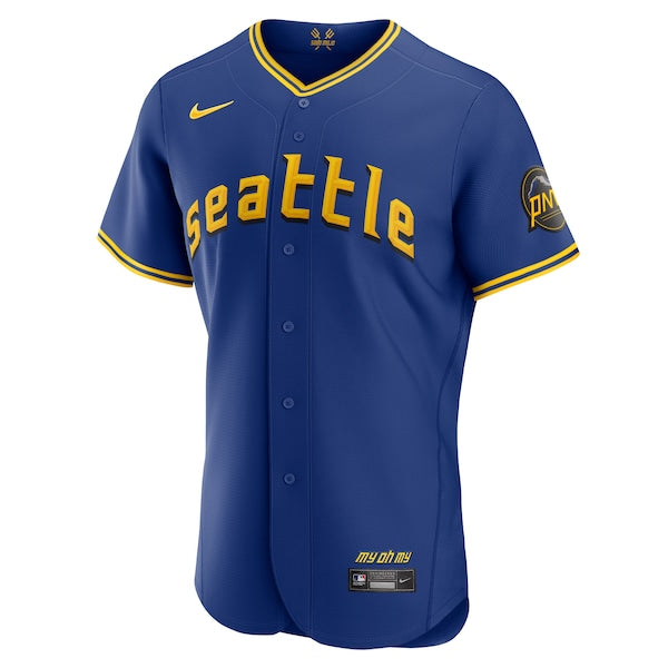 Julio Rodr¨ªguez Seattle Mariners Nike City Connect Authentic Player Jersey - Royal - Image 2