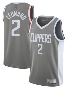 Kawhi Leonard LA Clippers Nike 2020/21 Swingman Player Jersey Gray - Earned Edition