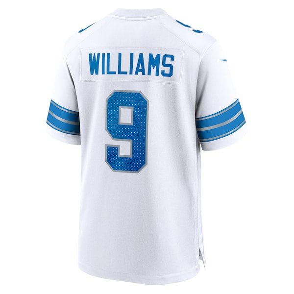 Jameson Williams Detroit Lions Nike White Game Jersey - White/Blue - Image 7
