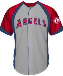 Los Angeles Angels Profile Big & Tall Colorblock Team Fashion Jersey - Gray