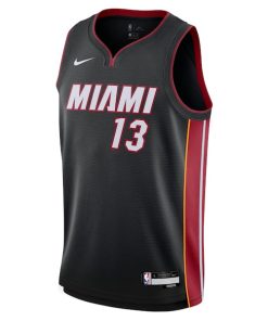 Alternative view of Bam Adebayo Miami Heat Nike Youth Swingman Jersey - Icon Edition - Black