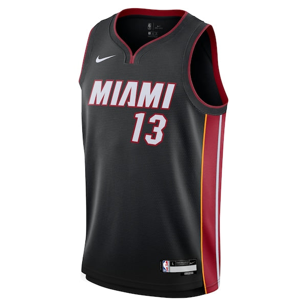 Bam Adebayo Miami Heat Nike Youth Swingman Jersey - Icon Edition - Black - Image 2
