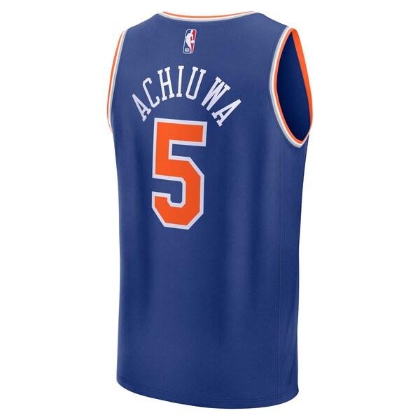 Precious Achiuwa New York Knicks Fast Break Replica Player Jersey - Icon Edition - Blue - Image 3