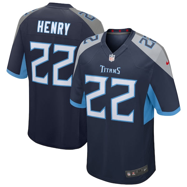 Derrick Henry Tennessee Titans Nike Game Jersey - Navy/Light Blue - Image 2