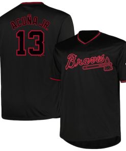 Ronald Acu?a Jr. Atlanta Braves Profile Big & Tall Pop Fashion Player Jersey - Black