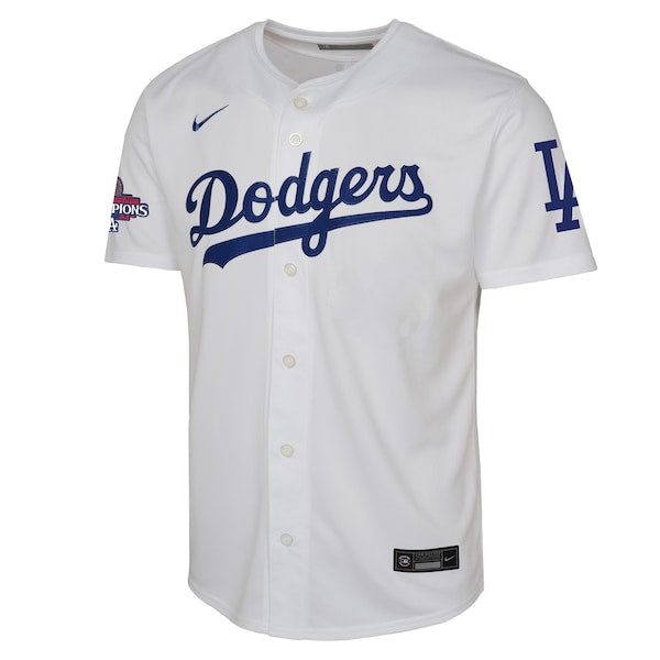 Los Angeles Dodgers Nike Youth 2024 World Series Champions Home Limited Jersey - White - Image 2