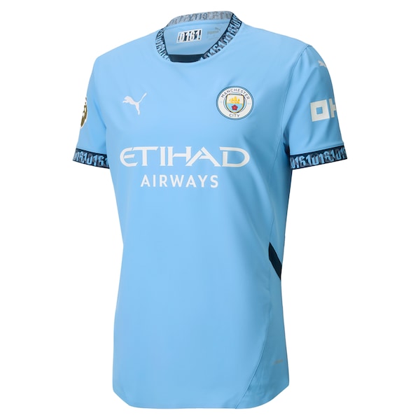 Manchester City Puma 2024/25 Home Authentic Custom Jersey - Light Blue - Image 4