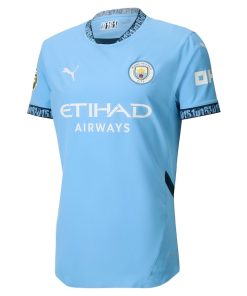 Alternative view of Jack Grealish Manchester City Puma 2024/25 Home Authentic Player Jersey - Light Blue