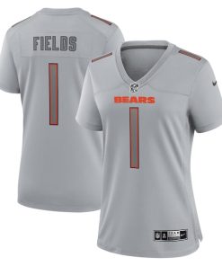 Justin Fields Chicago Bears Nike Women's Atmosphere Fashion Game Jersey - Gray