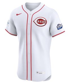 Alternative view of Cincinnati Reds Nike 2025 MLB Speedway Classic Home Elite Jersey - White