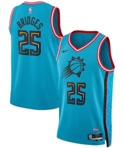 Mikal Bridges Phoenix Suns Nike Unisex 2022/23 Swingman Jersey - City Edition - Turquoise