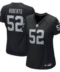 Elandon Roberts Las Vegas Raiders Nike Women's Team Game Jersey -  Black