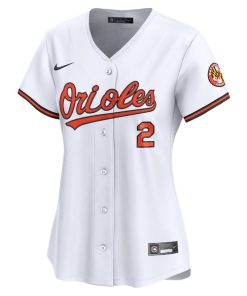 Alternative view of Gunnar Henderson Baltimore Orioles Nike Women's Home Limited Player Jersey?¨C White