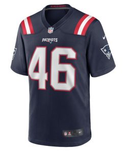 Alternative view of Tucker Addington New England Patriots Nike Home Game Player Jersey - Navy