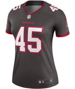 Alternative view of Devin White Tampa Bay Buccaneers Nike Women's Alternate Legend Jersey - Pewter