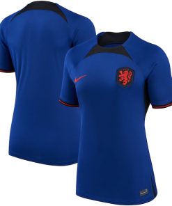 Netherlands National Team Nike Women's 2022/23 Away Breathe Stadium Replica Blank Jersey - Royal