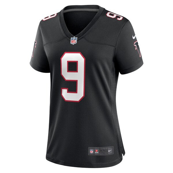 Michael Penix Jr. Atlanta Falcons Nike Women's Throwback Game Jersey - Black/Red - Image 3