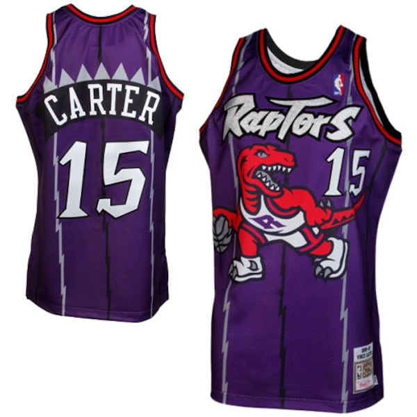Vince Carter Toronto Raptors 1998/99 Throwback Authentic Jersey - Purple - Image 3