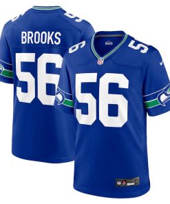 Jordyn Brooks Seattle Seahawks Nike Throwback Player Game Jersey - Royal