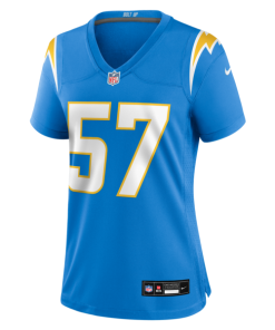 Alternative view of Clelin Ferrell Los Angeles Chargers Nike Women's Team Game Jersey -  Powder Blue