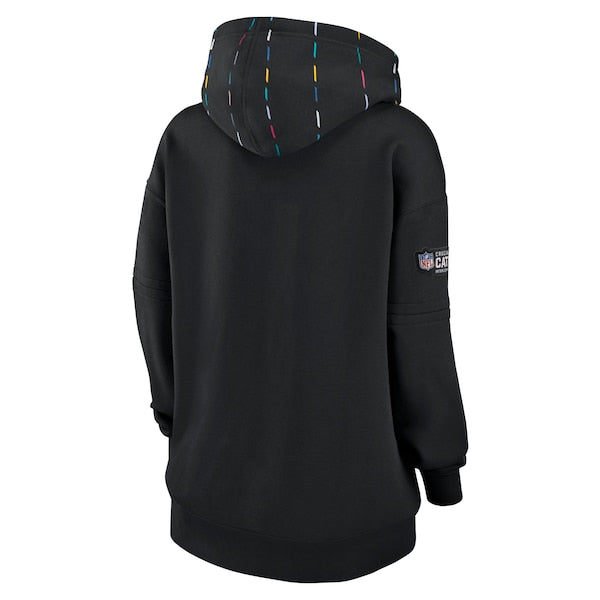 Cleveland Browns Nike Women's 2023 NFL Crucial Catch Club Pullover Hoodie - Black - Image 3