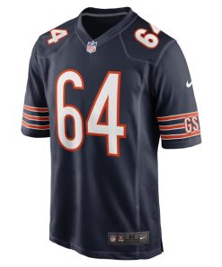 Alternative view of Nate Davis Chicago Bears Nike  Game Jersey -  Navy