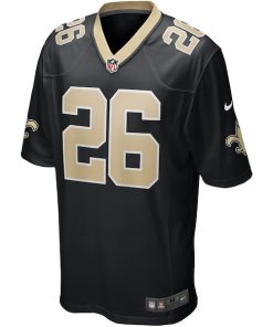 Alternative view of Deuce McAllister New Orleans Saints Nike Game Retired Player Jersey - Black