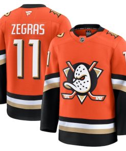 Trevor Zegras Anaheim Ducks  Home Premium Jersey - Orange