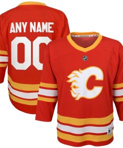 Calgary Flames Preschool Team Home Replica Custom Jersey - Red