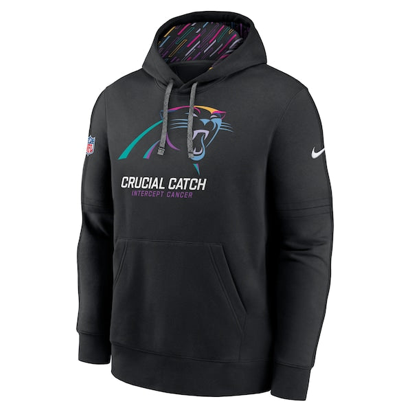 Carolina Panthers Nike 2024 NFL Crucial Catch Club Pullover Hoodie - Black - Image 2