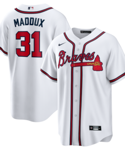 Greg Maddux Atlanta Braves Nike Home Retired Player Replica Jersey - White