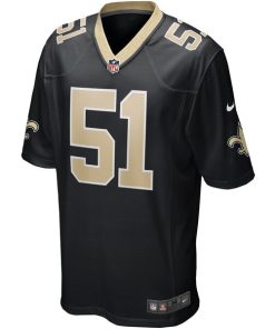 Alternative view of Cesar Ruiz New Orleans Saints Nike Player Game Jersey - Black