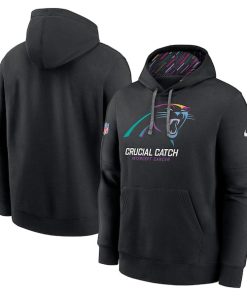 Carolina Panthers Nike 2024 NFL Crucial Catch Club Pullover Hoodie - Black