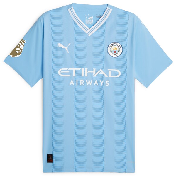 Erling Haaland Manchester City Puma 2023/24 Authentic Player Jersey - Sky Blue - Image 2