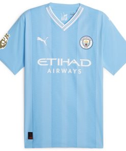 Alternative view of Manchester City Puma 2023/24 Authentic Jersey - Sky Blue