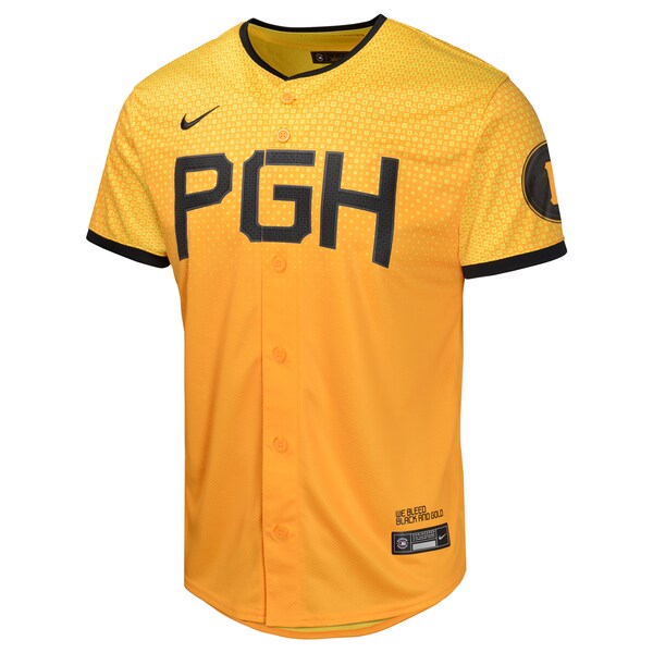 Pittsburgh Pirates Nike Youth City Connect Limited Jersey - Gold - Image 2