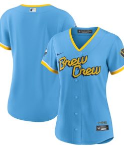 Milwaukee Brewers Nike Women's 2022 City Connect Replica Team Jersey - Powder Blue