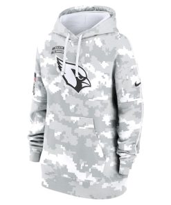 Alternative view of Arizona Cardinals Nike Women's 2024 Salute To Service Club Fleece Pullover Hoodie - Arctic Camo