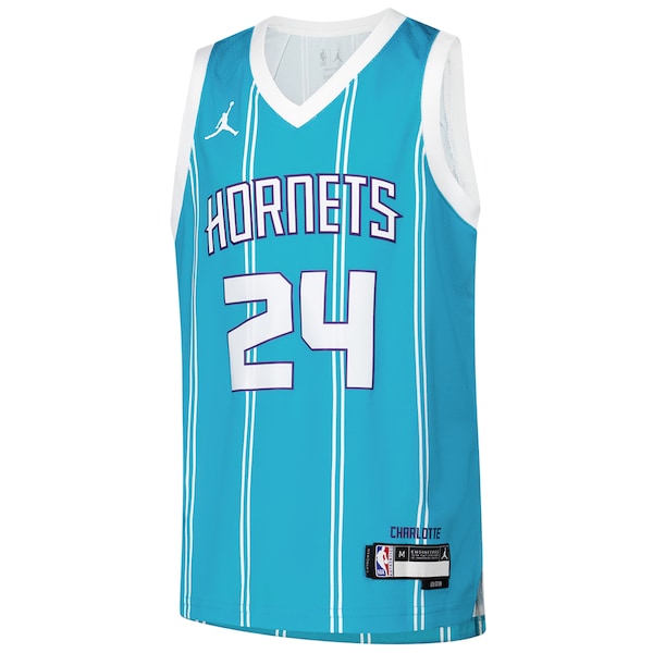 Brandon Miller Charlotte Hornets Nike Youth Swingman Jersey - Icon Edition - Teal - Image 2