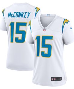 Ladd McConkey Los Angeles Chargers Nike Women's Game Jersey -  White/Navy/Royal