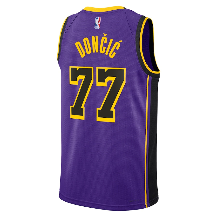 Luka Don?i? Los Angeles Lakers Jordan Brand Statement Edition Swingman Jersey - Purple - Image 3
