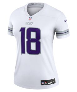 Alternative view of Justin Jefferson Minnesota Vikings Nike Women's Alternate Legend Jersey - White