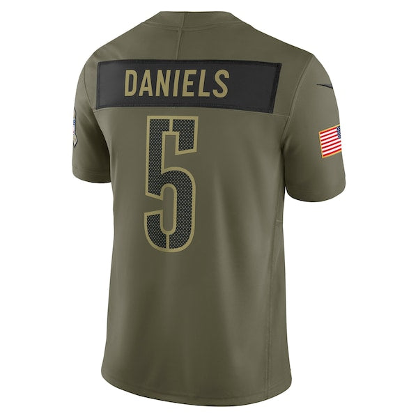 Jayden Daniels Washington Commanders Nike 2025 Salute to Service Limited Jersey - Olive - Image 3