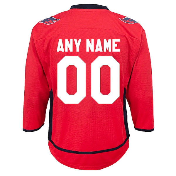 Washington Capitals Preschool Home Replica Custom Jersey - Red - Image 3